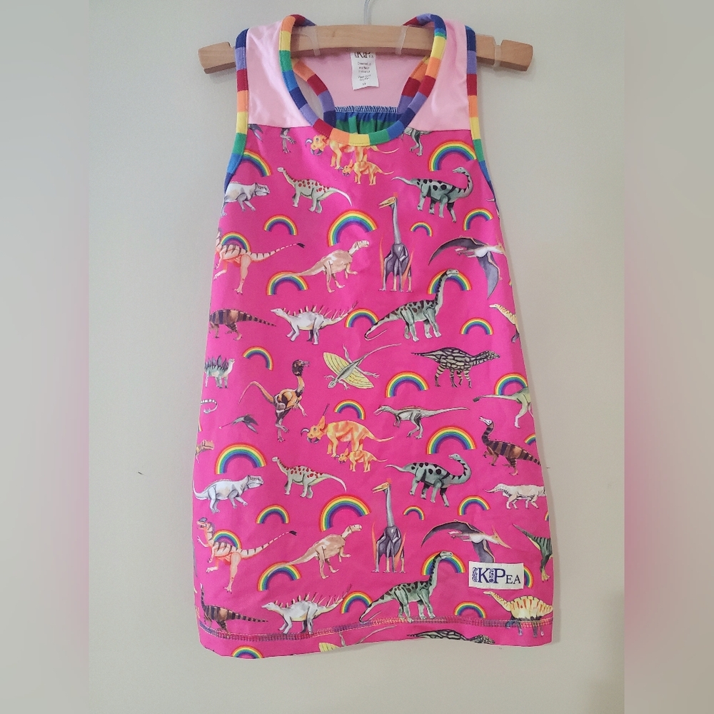Rainbow Dino Racerback Tank